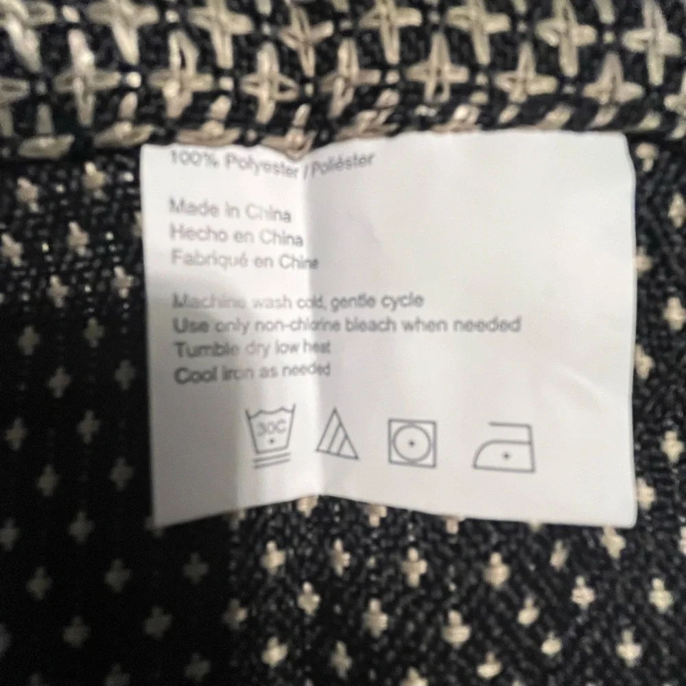 NWT The Big One Black and White Grommet Curtain Panels 2 pack
